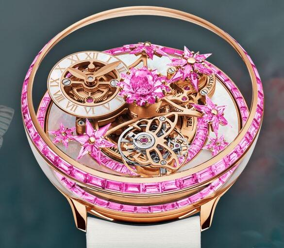Jacob & Co. FLEURS DE JARDIN FULL PINK SAPPHIRES Watch Replica AF321.40.BA.AD.A Jacob and Co Watch Price